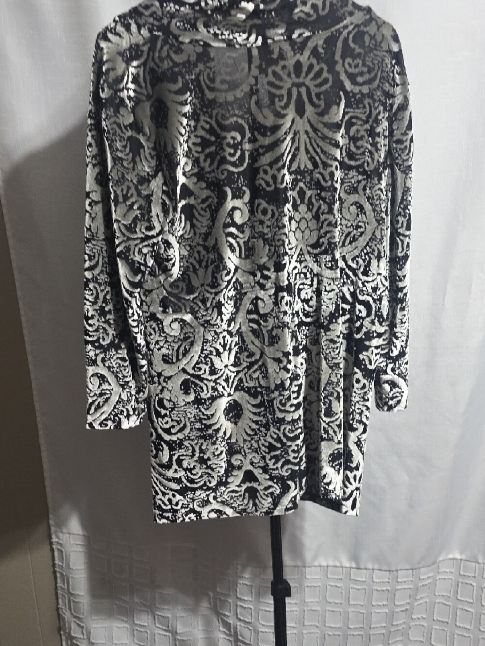 Ruby Rd. Black & Cream Cowl Neck Patterned Tunic - Picture 3 of 3